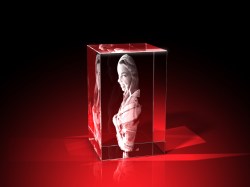 3D-Porträt vom Foto – 1 Person – Quader 40 x 60 x 40 mm – GLASFOTO.COM